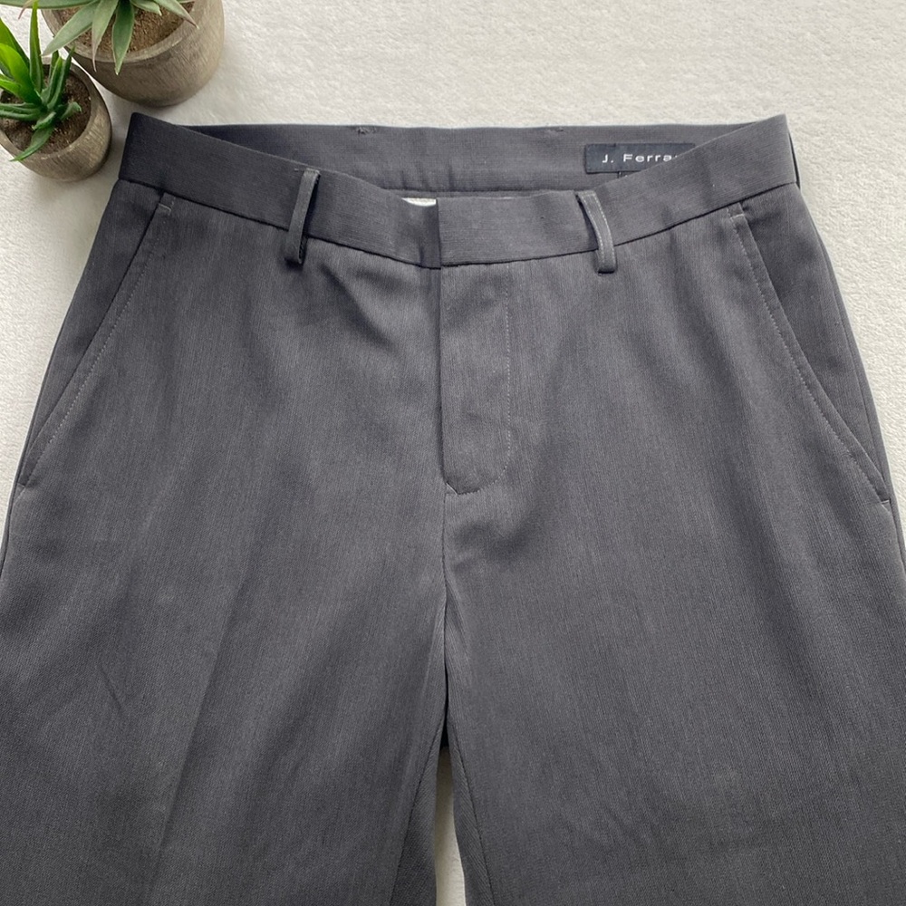 JF J. Ferrar Flat Front Classic Fit Dress Pant/Trouser (30x30, Gray) - Picture 5 of 13